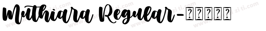 Muthiara Regular字体转换